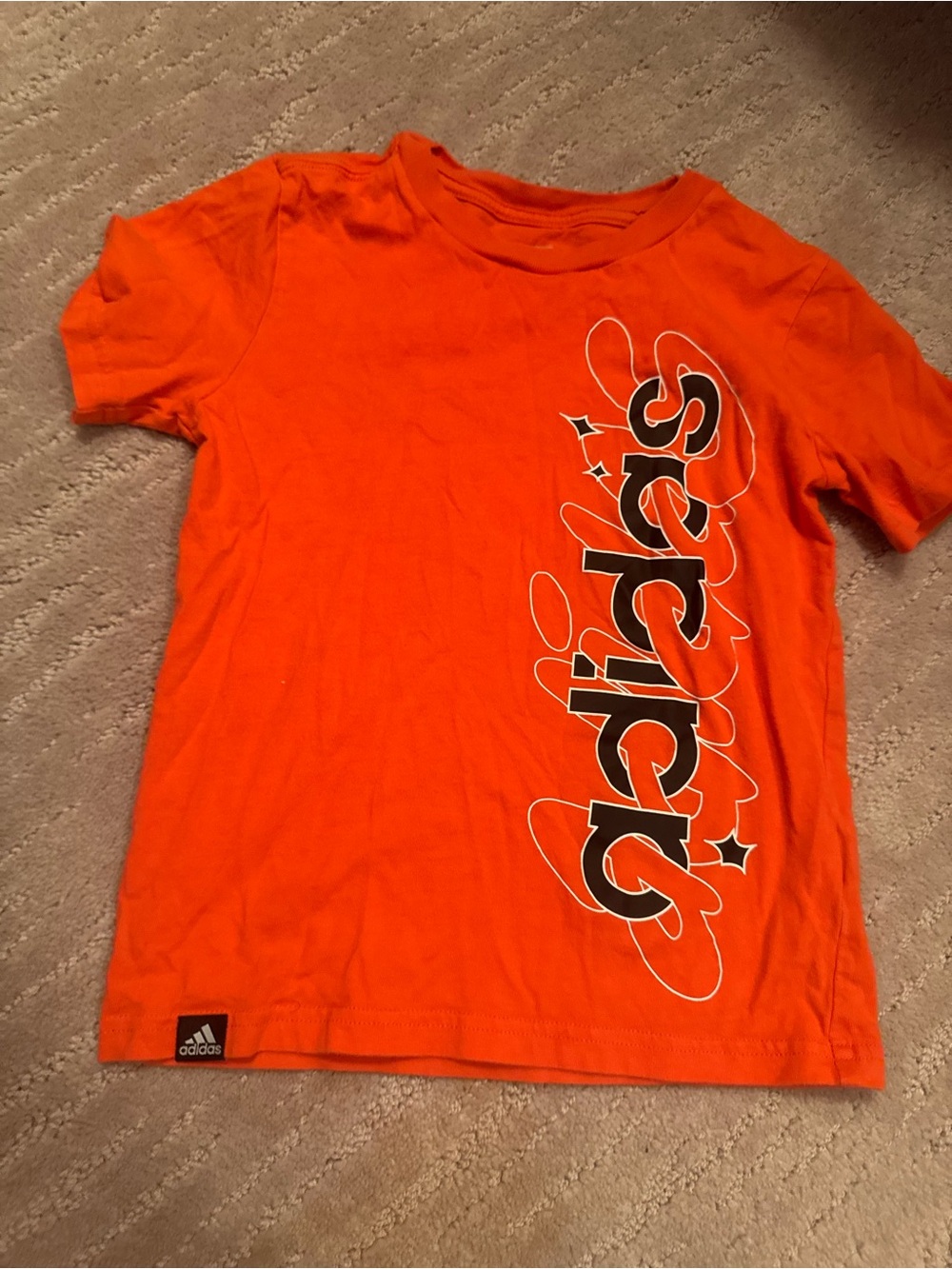 adidas Bright Orange Kids Graphic Tee